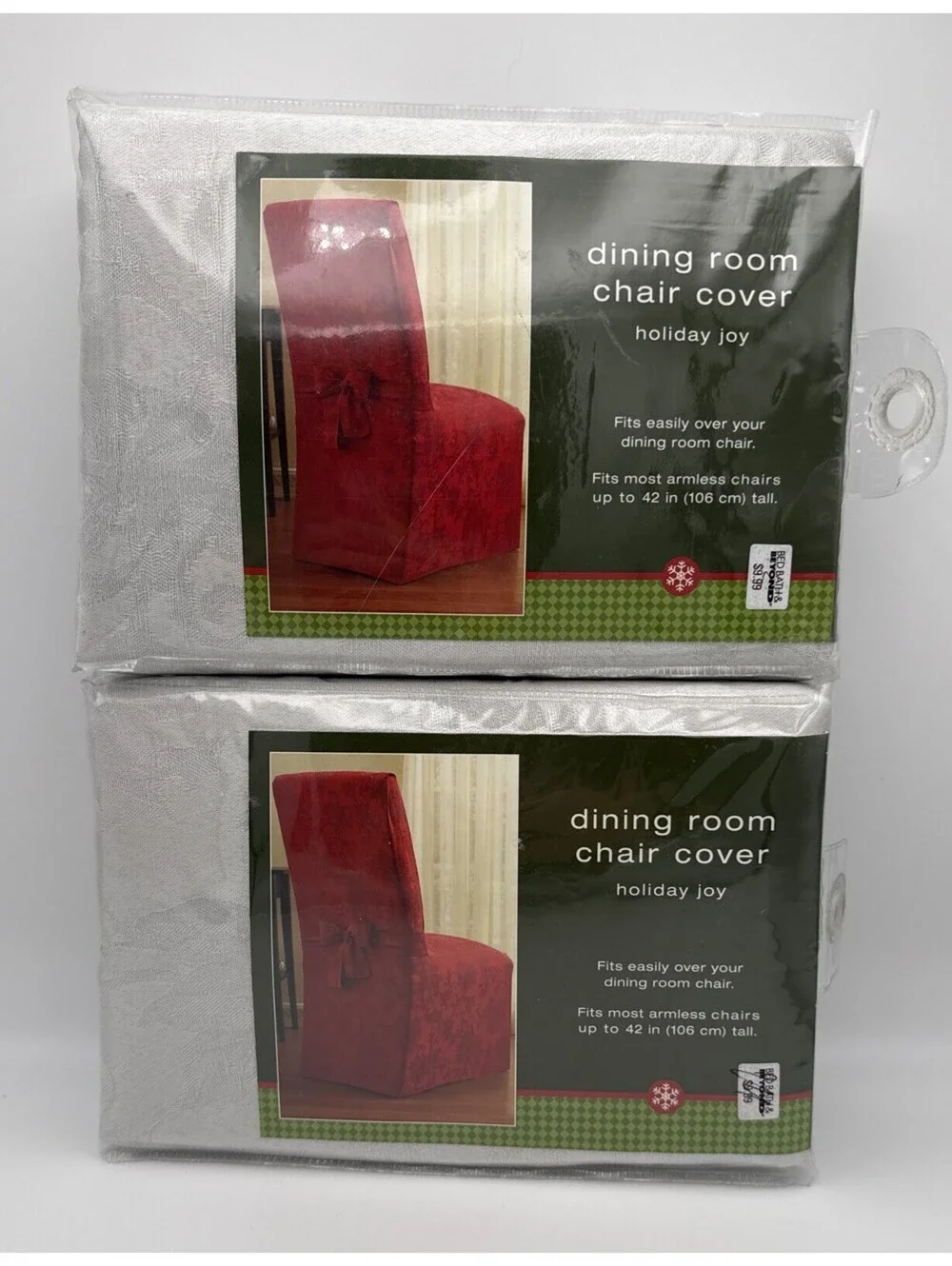 Set Of 2  Holiday Dining Chair Cover From Bed Bath & Beyond